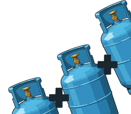 3 баллона по 3.5 кг